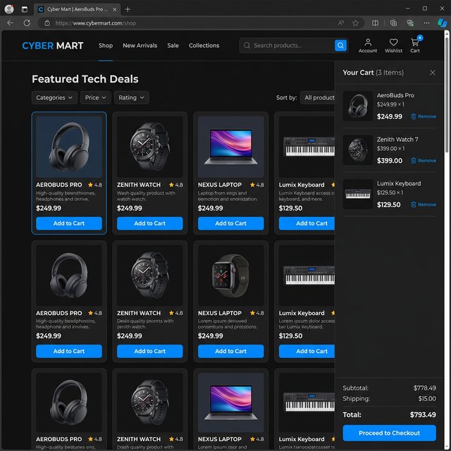 E-Commerce Interface